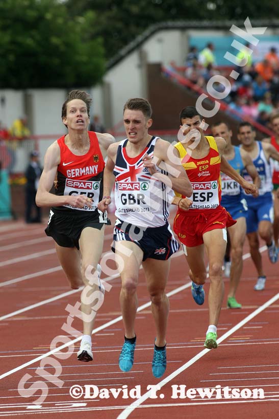 Charlie Grice (GB) 2nd in the 1500 metres at the European Athletics Team Championships.